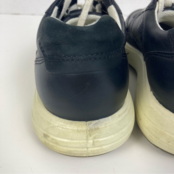 Ecco Soft 7 Black Leather Lace Up Runner Sneaker Comfortable Shoes Size 8 - Picture 10 of 16